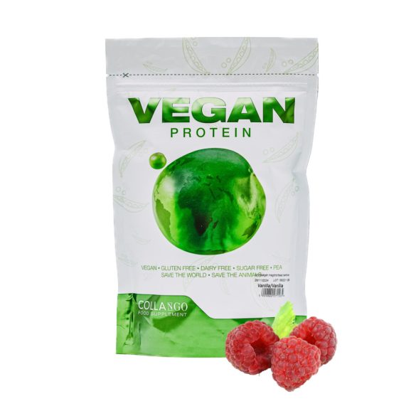 Collango Vegan Protein borsó fehérje steviával málna ízű 600 g