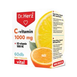   Dr. Herz C-vitamin 1000 mg + D3-vitamin 1000 NE kapszula 60 db 