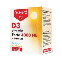   Dr. Herz D3-vitamin Forte 4000 NE + szerves Cink kapszula 60 db