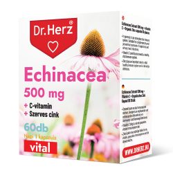   Dr. Herz Echinacea 500 mg + C-vitamin + szerves Cink kapszula 60 db