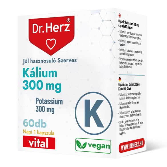 Dr. Herz Kálium szerves 300 mg kapszula 60 db