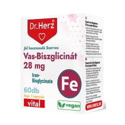   Dr. Herz Vas-biszglicinát 28 mg elemi szerves vas kapszula 60 db