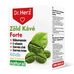   Dr. Herz Zöld Kávé Forte + C-vitamin + Glükomannán kapszula 60 db