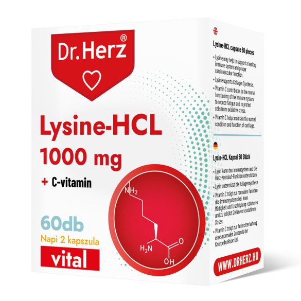Dr. Herz Lysine-HCL 1000 mg + C-vitamin kapszula 60 db