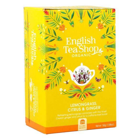 English Tea Shop Bio & FairTrade Citromfű tea gyömbér-citrus 20 filter 30 g