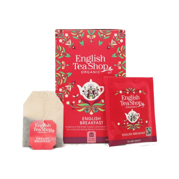 English Tea Shop Bio & FairTrade English Breakfast ceyloni fekete tea 20 filter 50 g