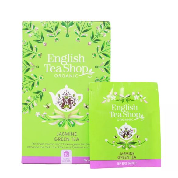 English Tea Shop Bio & FairTrade Zöld tea jázminnal 20 filter 40 g