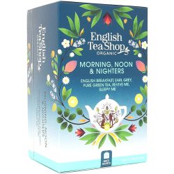   English Tea Shop Bio & FairTrade Morning noon nighters - Reggel, délben, este teaválogatás 5 féle ízzel 20 filter 39 g