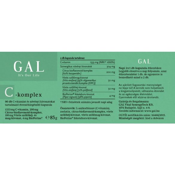 GAL C-komplex kapszula 90 db