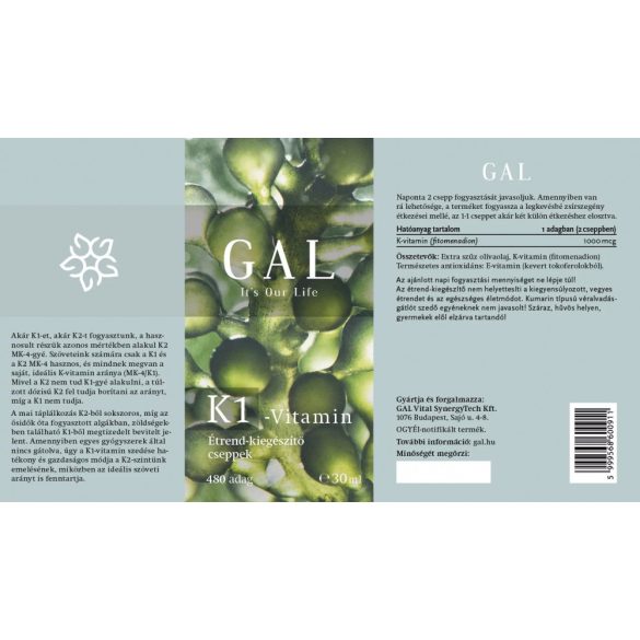 GAL K1-vitamin 1000 mcg cseppek 30 ml