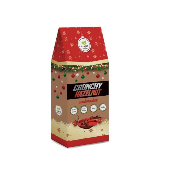 Health Market Crunchy Hazelnut törökmogyorós szaloncukor kókusztejes csokoládéval mártva cukormentes 250 g