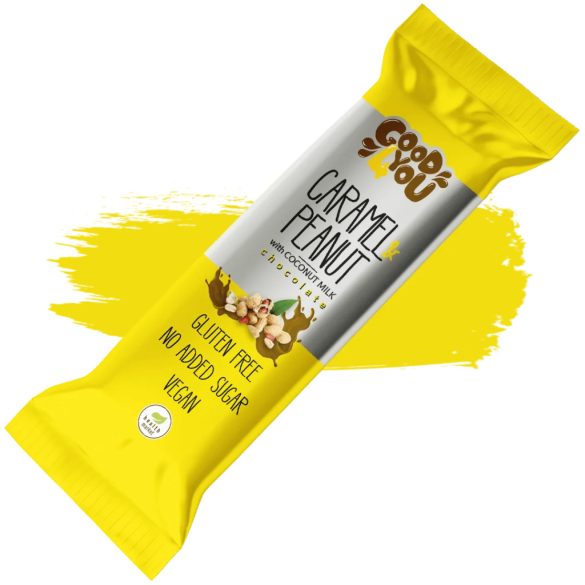 Good4You Földimogyorós-karamellás szelet vegán, cukormentes 25 g