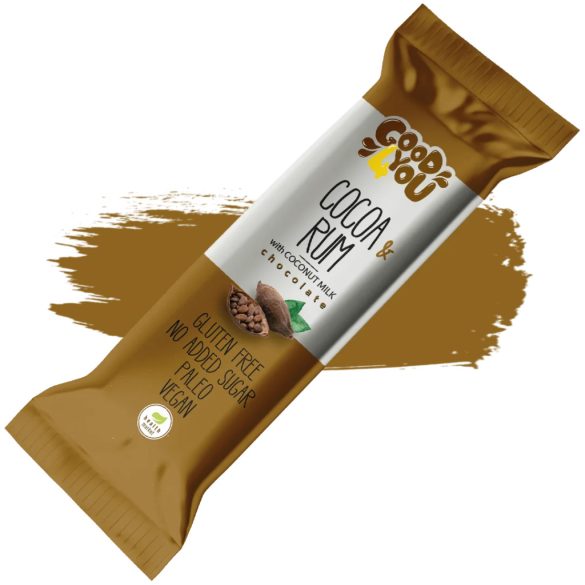 Good4You Kakaós-rumos szelet vegán, cukormentes 25 g