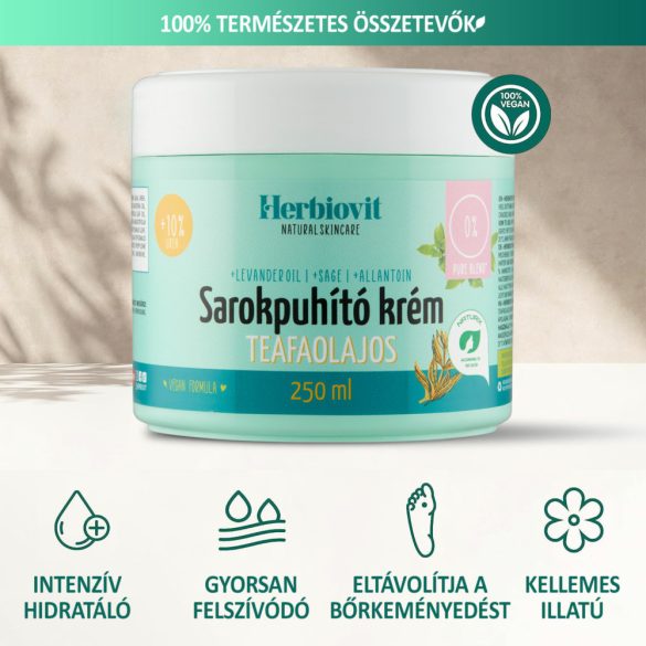 Herbiovit Sarokpuhító krém teafaolajos 250 ml 