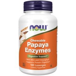 NOW Papaya Enzymes (papaya enzim) rágótabletta 180 db