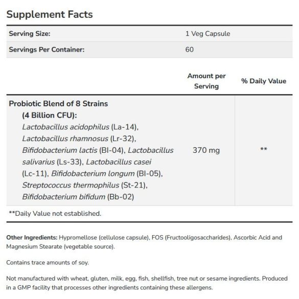 NOW GR8 - DOPHILUS probiotikum kapszula 60 db