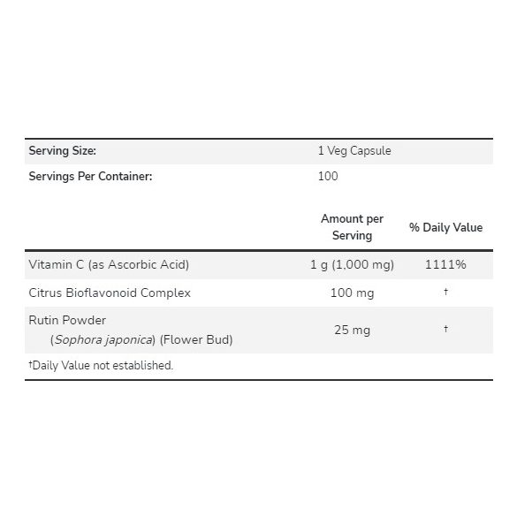 NOW C-1000 C-vitamin citrus bioflavonoiddal és rutinnal kapszula 250 db