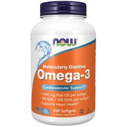 NOW Omega-3 1000 mg lágykapszula 200 db