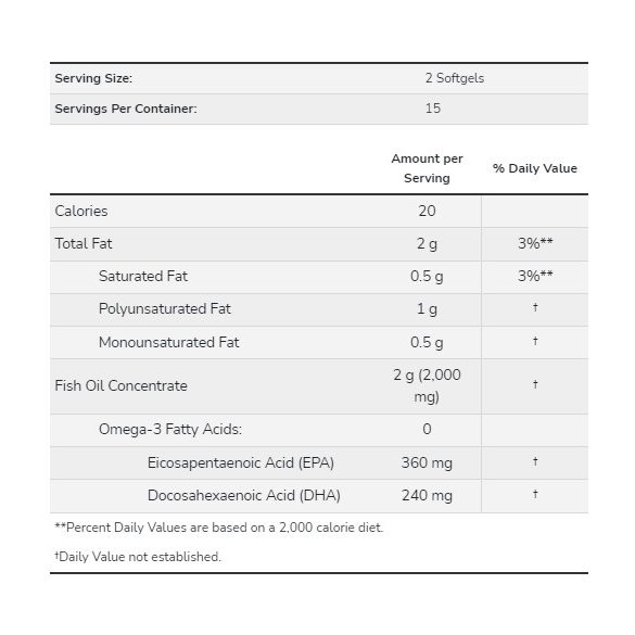 NOW Omega-3 1000 mg lágykapszula 200 db