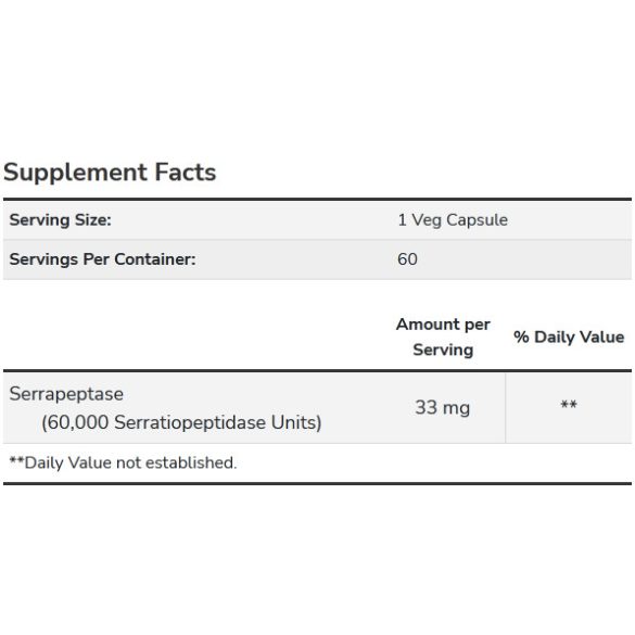 NOW Serrapeptase (Szerrapeptáz) 60.000 33 mg kapszula 60 db