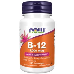 NOW B12-vitamin 1000 mcg +folsav szopogató tabletta 100 db