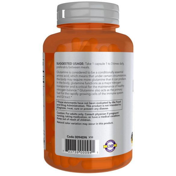 NOW L-Glutamin 1000 mg kapszula 120 db