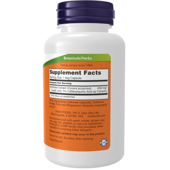 NOW Artichoke Extract 450 mg (articsóka kivonat) kapszula 90 db