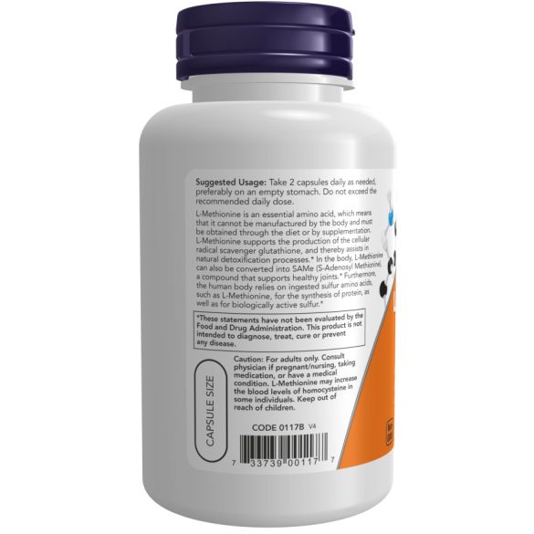 NOW L-Methionine 500 mg kapszula 100 db