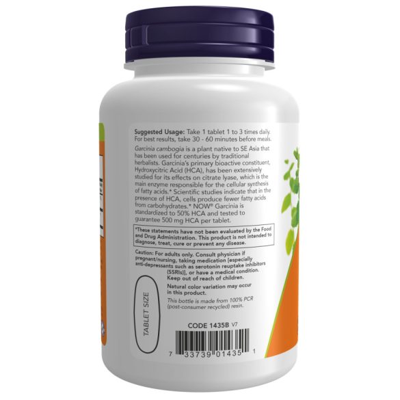 NOW Garcinia 1000 mg 50% HCA tartalommal tabletta 120 db