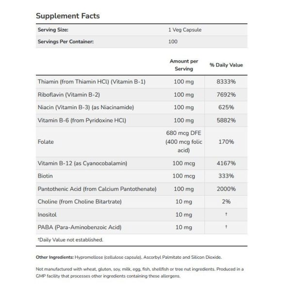 NOW B-100 B-komplex kapszula 100 db