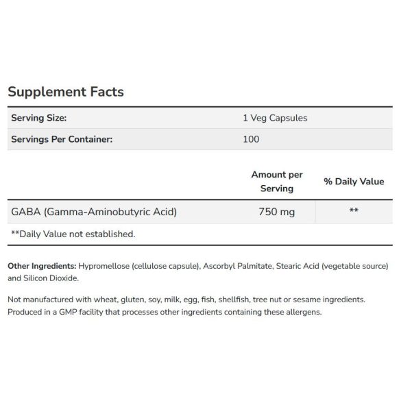 NOW GABA 750 mg kapszula 100 db