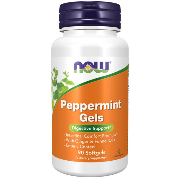 NOW Peppermint Gels (borsmenta-, gyömbér-, édesköményolaj) lágykapszula 90 db