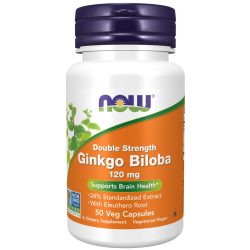   NOW Ginkgo Biloba Double Strength 50:1 kivonat 120 mg kapszula 50 db