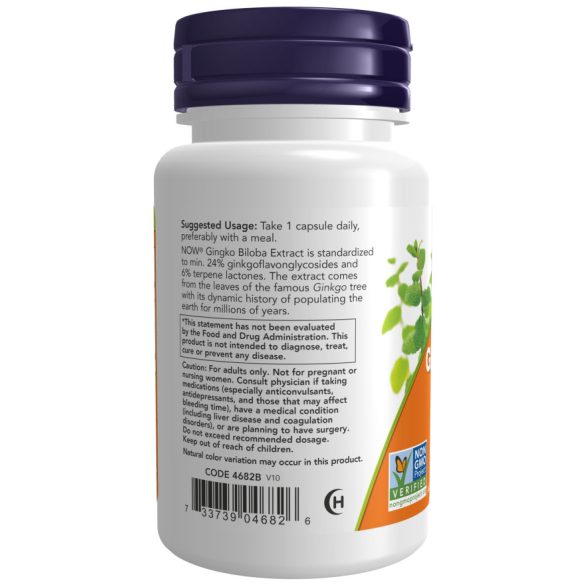 NOW Ginkgo Biloba Double Strength 50:1 kivonat 120 mg kapszula 50 db