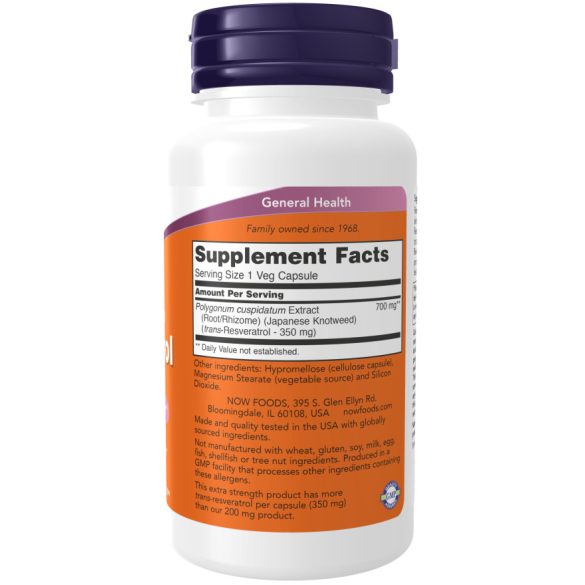 NOW Resveratrol Extra Strength 350 mg kapszula 60 db