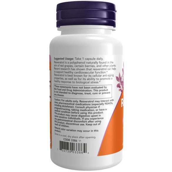 NOW Resveratrol Extra Strength 350 mg kapszula 60 db