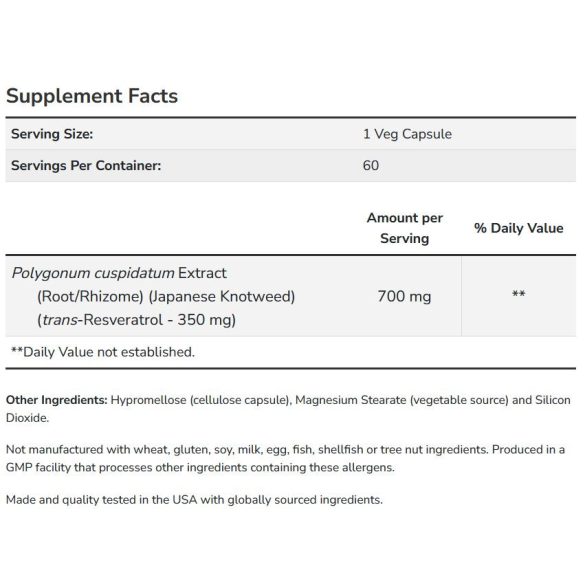 NOW Resveratrol Extra Strength 350 mg kapszula 60 db