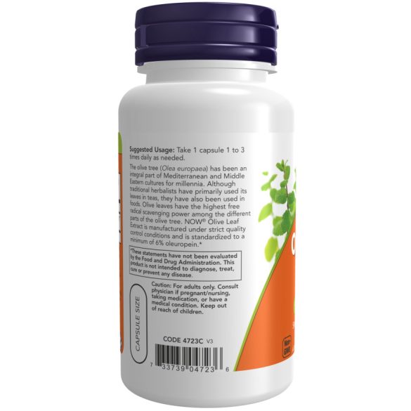 NOW Olive Leaf Extract 500 mg (olajfa, oliva levél kivonat) kapszula 60 db