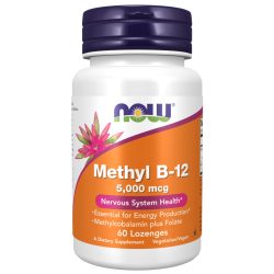   NOW Methyl B12 5.000 mcg plus Folate (metilkobalamin foláttal) rágótabletta 60 db