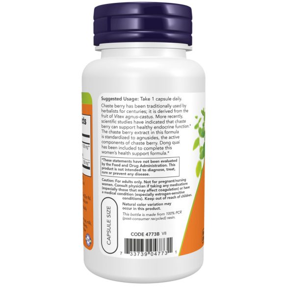 NOW Chaste Berry Vitex Extract 300 mg with Dong Quai (barátcserje kivonat angyalgyökérrel) kapszula 90 db