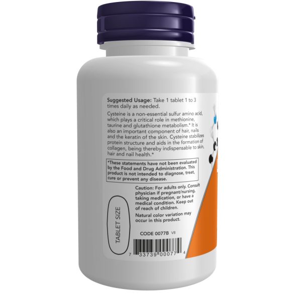 NOW L-Cysteine 500 mg tabletta 100 db