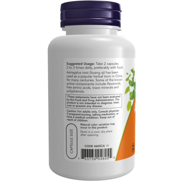 NOW Astragalus 500 mg (kínai csüdfű, baktövis) kapszula 100 db