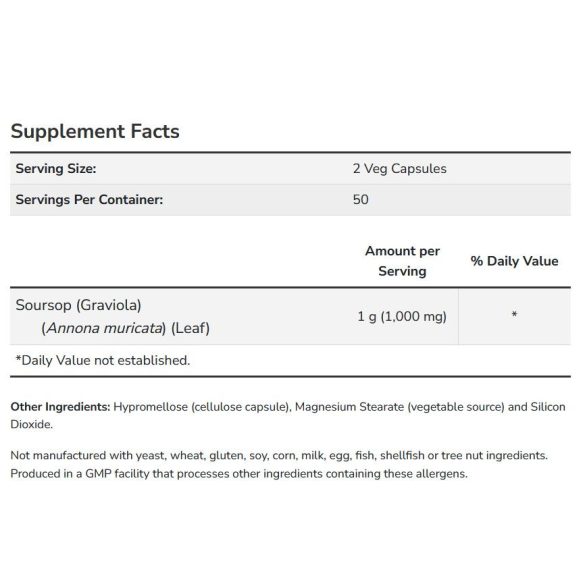 NOW Graviola 500 mg kapszula 100 db