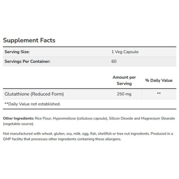 NOW Glutathione 250 mg kapszula 60 db