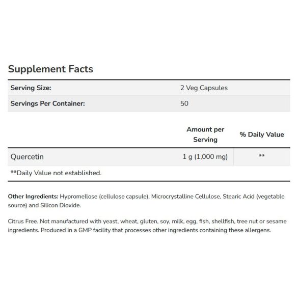 NOW Quercetin 500 mg kapszula 100 db