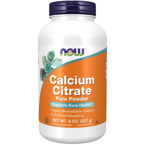 NOW Calcium Citrate Pure Powder (600 mg elemi szerves kálcium por) 227 g