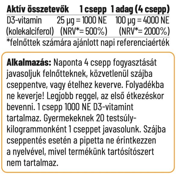 Nordvital D3-vitamin csepp 240 adag 30 ml