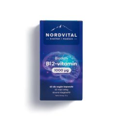   Nordvital B12-vitamin 1000 mcg bioaktív (metilkobalamin, adenozilkobalamin) kapszula 60 db