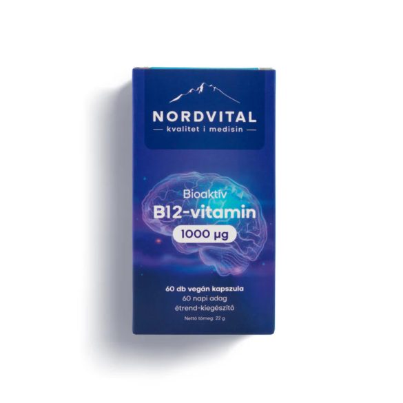 Nordvital B12-vitamin 1000 mcg bioaktív (metilkobalamin, adenozilkobalamin) kapszula 60 db