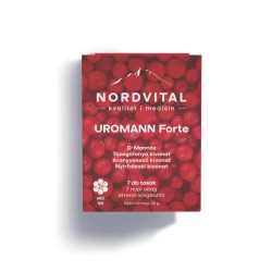   Nordvital Uromann forte 3000 mg D-mannóz, tőzegáfonya, nyírfalevél, aranyvessző kivonattal ivótasak 7 db